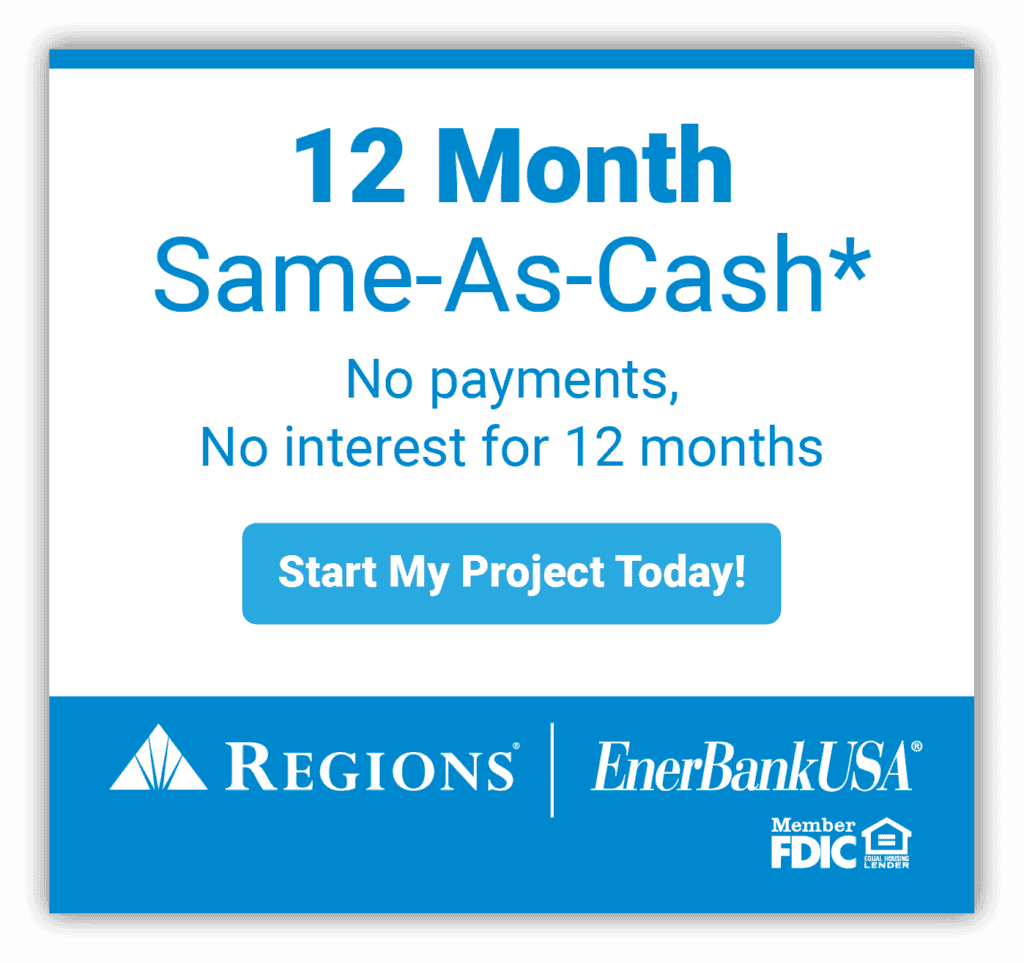 12 Month Same-as-cash, no payments, no interest for 12 months